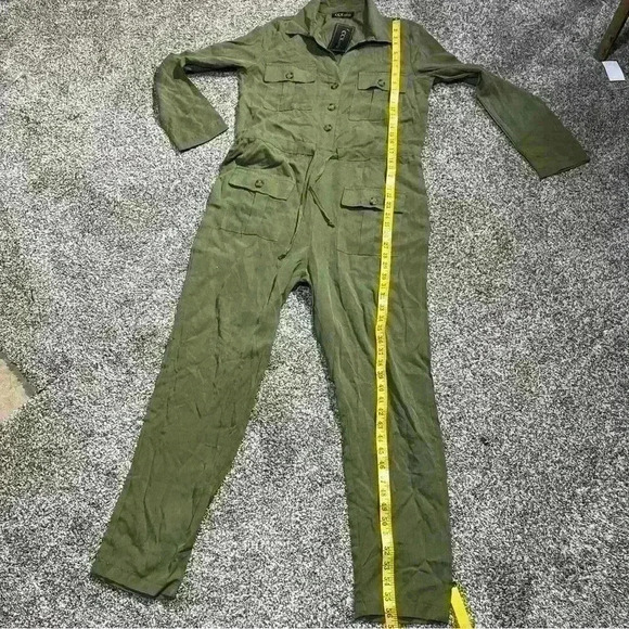 CCK Style Olive Green Parachute Cargo Jumpsuit NWT- Women’s Small/36 - Picture 7 of 11